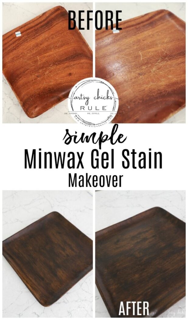 Simple Minwax Gel Stain Makeover - Artsy Chicks Rule®